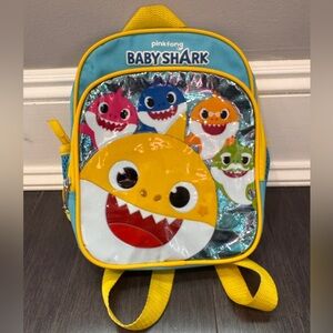 Pinkfong Baby Shark Kids Toddler Size Backpack - Yellow and Blue Boys Girls